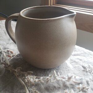 Crown & Ivy Home Stoneware Pitcher Indigo Desert - Sand Matte NWT